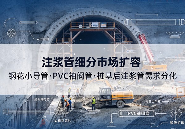 夏河注浆管细分市场扩容，隧道钢花小导管、PVC 袖阀管、桩基后注浆管需求分化